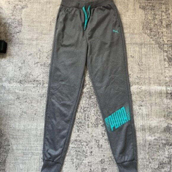 🧡3/15 Puma Gray/Silver Sweatpants Youth XL 18-20 - Picture 1 of 7